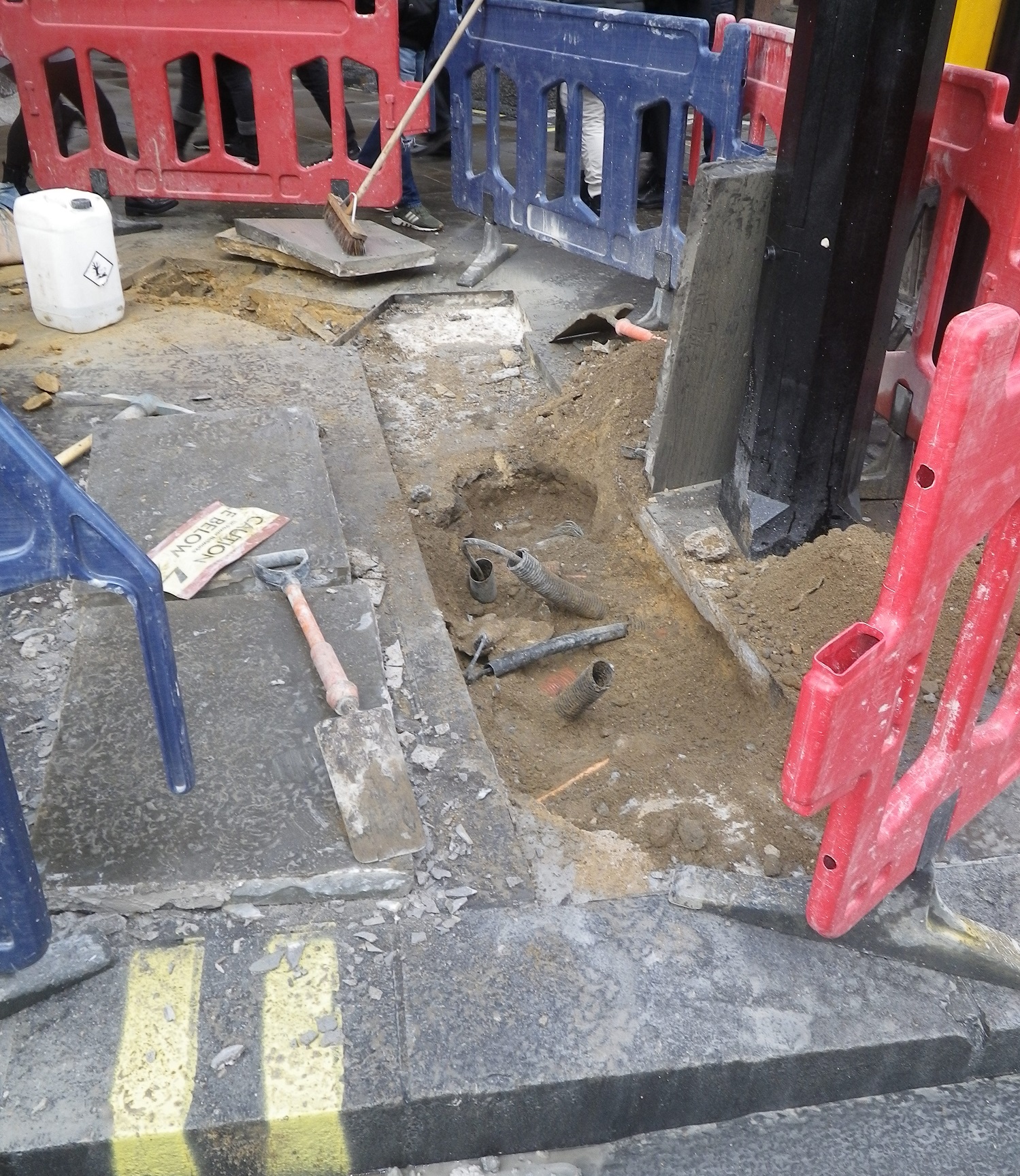 underground utility pipes