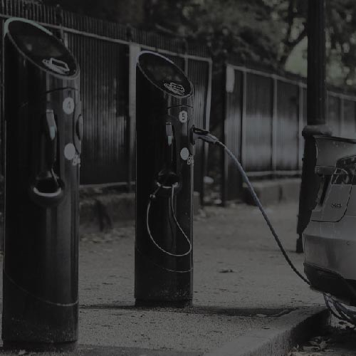 a vehicle charging at a charge point
