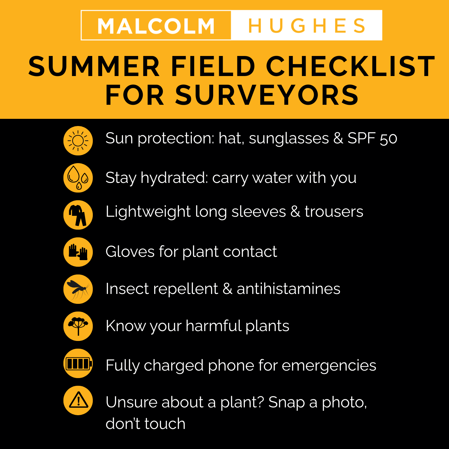 Summer Safety checklist