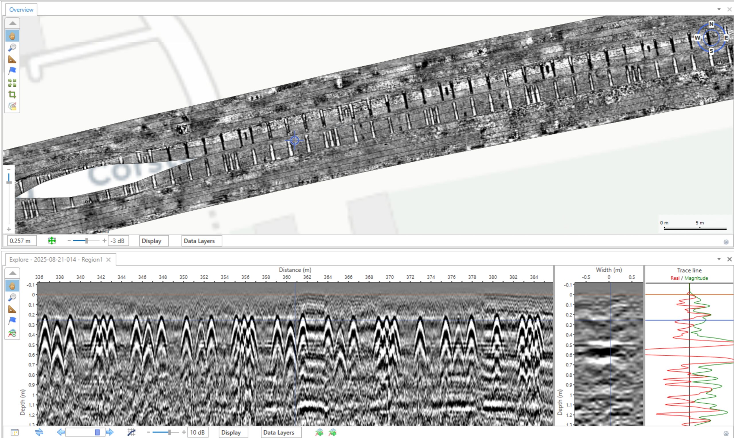 Screenshot of road analysis for Edinburgh pavement analysis