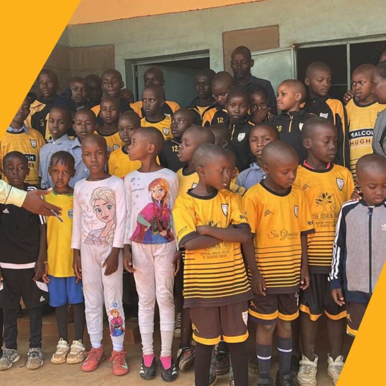 Malcolm Hughes Sponsored football team donate kit to primary school in Kenya