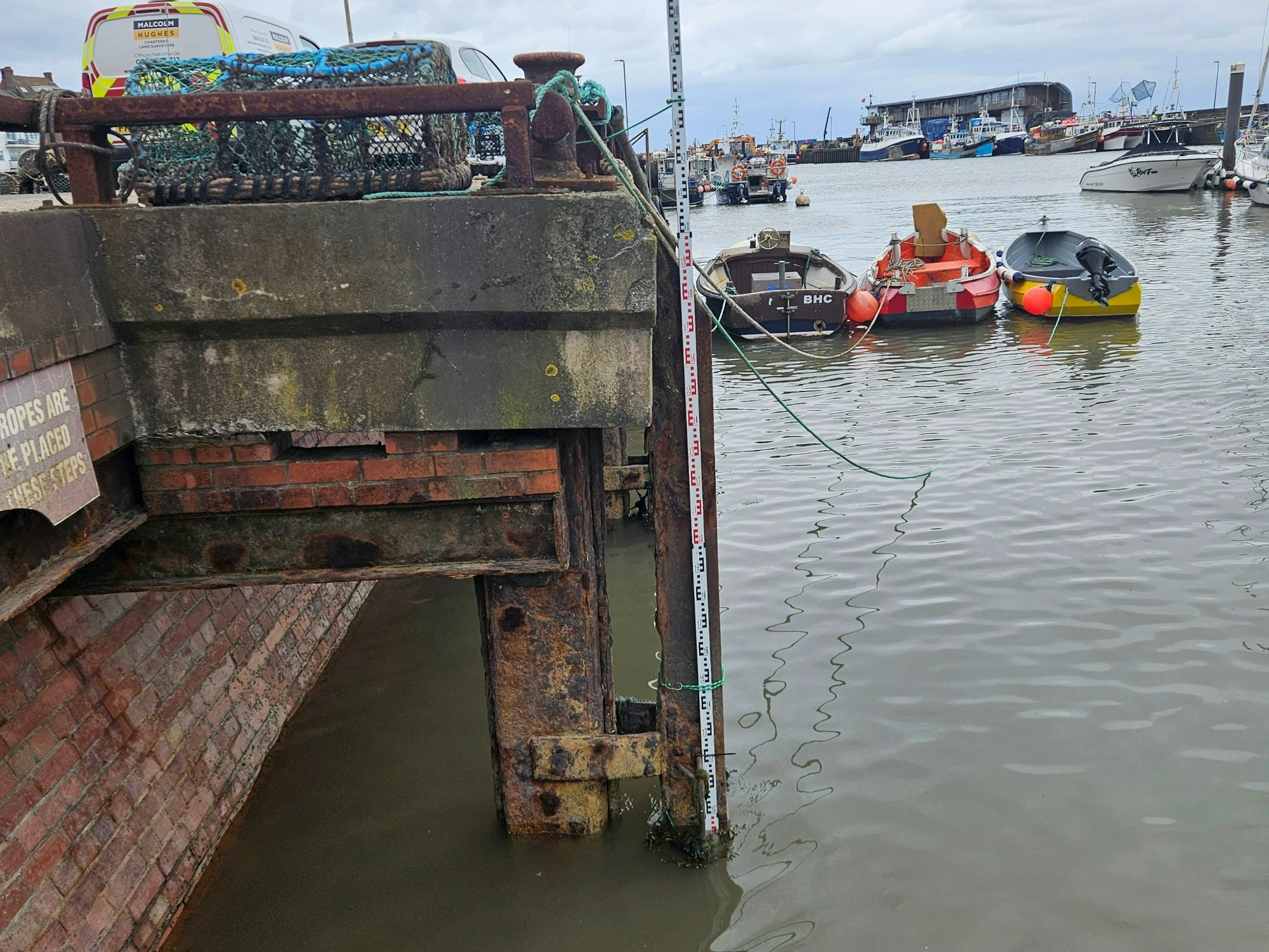MHLS conducting a survey at Bridlington Harbour.